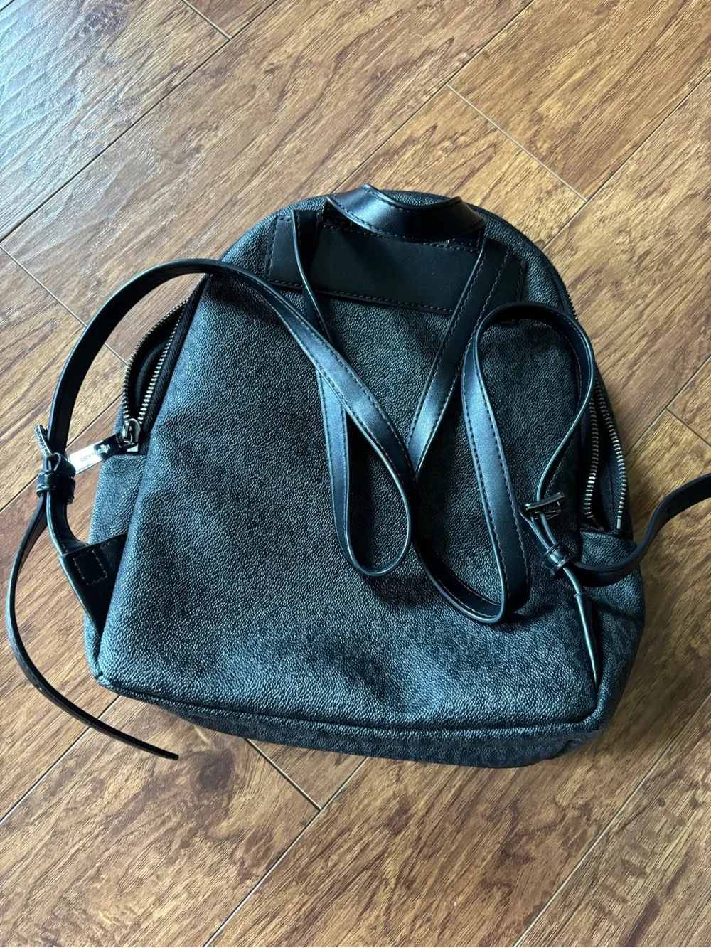 Michael Kors Black Quilted Interior Backpack Purse